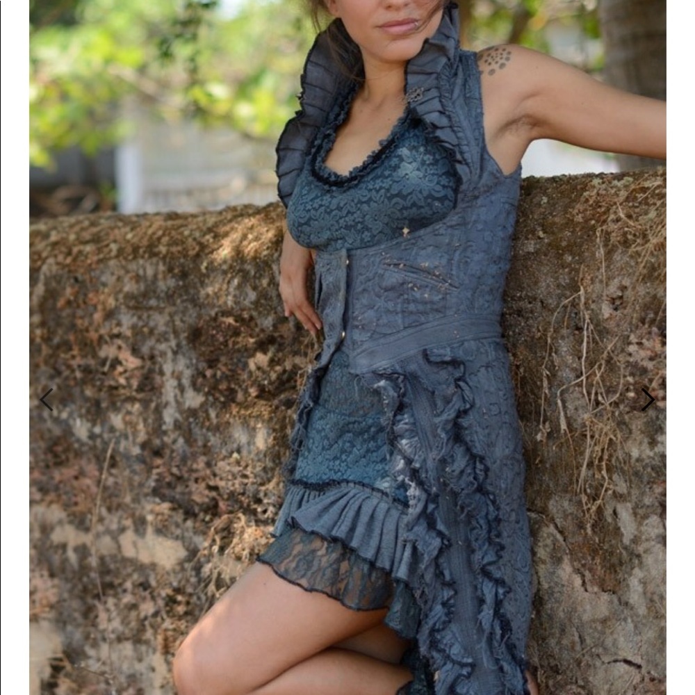 Boho Vest with a Train